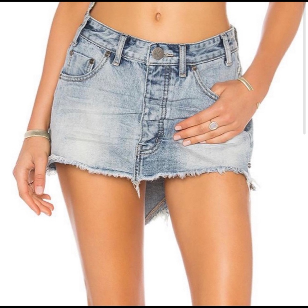 One Teaspoon Junkyard Jean Skirt Size 27